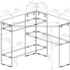 Стол письменный СП-2 (угловой) белый в Набережных Челнах - naberezhnye-chelny.mebel24.online | фото 3