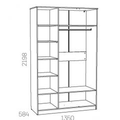 НМ 040.33 Х Шкаф для одежды "Оливия" в Набережных Челнах - naberezhnye-chelny.mebel24.online | фото 3