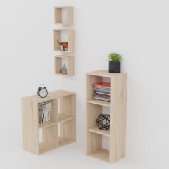 Стеллаж 3 секции (дуб сонома) в Набережных Челнах - naberezhnye-chelny.mebel24.online | фото 4