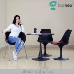 Стол Barneo T-3 Tulip style (RAL9017 черный, D100) в Набережных Челнах - naberezhnye-chelny.mebel24.online | фото 2