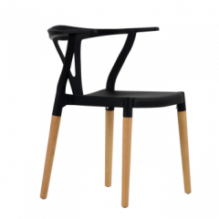 Стул Barneo N-218 Wishbone интерьерный кухонный черный в Набережных Челнах - naberezhnye-chelny.mebel24.online | фото