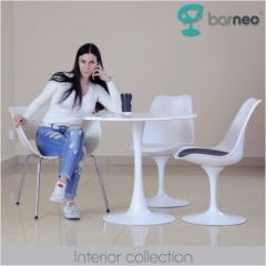 Стул Barneo N-8 Tulip style белый с белой подушкой в Набережных Челнах - naberezhnye-chelny.mebel24.online | фото 2
