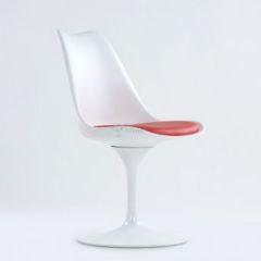 Стул Barneo N-8 Tulip style белый с красной подушкой в Набережных Челнах - naberezhnye-chelny.mebel24.online | фото 3