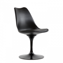 Стул Barneo N-8 Tulip style черный с черной подушкой в Набережных Челнах - naberezhnye-chelny.mebel24.online | фото