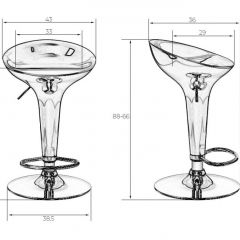 Стул барный DOBRIN BOMBA LM-1004 (серебряный металлик) в Набережных Челнах - naberezhnye-chelny.mebel24.online | фото