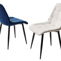 Стул CHIC BLUVEL-86 NAVY BLUE / черный каркас М-City в Набережных Челнах - naberezhnye-chelny.mebel24.online | фото 2