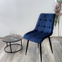 Стул CHIC BLUVEL-86 NAVY BLUE / черный каркас М-City в Набережных Челнах - naberezhnye-chelny.mebel24.online | фото 5