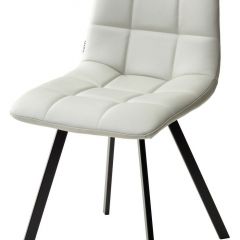 Стул CHILLI SQUARE HK017-03 светло-серый, PU/ черный каркас М-City в Набережных Челнах - naberezhnye-chelny.mebel24.online | фото