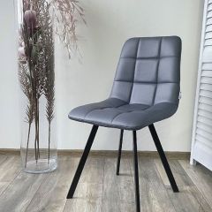 Стул CHILLI SQUARE HK017-09 серо-черничный, PU/ черный каркас М-City в Набережных Челнах - naberezhnye-chelny.mebel24.online | фото 5