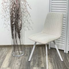 Стул ELVIS WZ2042-18 белая галька фактурный велюр / белый каркас М-City в Набережных Челнах - naberezhnye-chelny.mebel24.online | фото