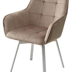 Стул MAVERICK 360 град. поворот. BLUVEL-40 BEIGE/ белый каркас, М-City в Набережных Челнах - naberezhnye-chelny.mebel24.online | фото