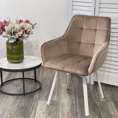 Стул MAVERICK 360 град. поворот. BLUVEL-40 BEIGE/ белый каркас, М-City в Набережных Челнах - naberezhnye-chelny.mebel24.online | фото 2