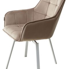 Стул MAVERICK 360 град. поворот. BLUVEL-40 BEIGE/ белый каркас, М-City в Набережных Челнах - naberezhnye-chelny.mebel24.online | фото 8