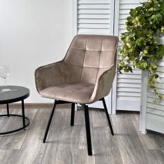 Стул MAVERICK 360 град. поворот. BLUVEL-40 BEIGE/ черный каркас, М-City в Набережных Челнах - naberezhnye-chelny.mebel24.online | фото 5