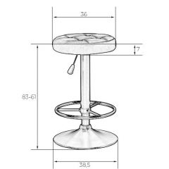 Табурет барный DOBRIN BRUNO LM-5008 (чёрно-белый) в Набережных Челнах - naberezhnye-chelny.mebel24.online | фото 2