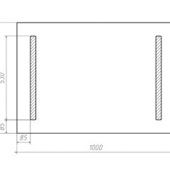 Зеркало Good Light 2-100 с подсветкой Домино (GL7016Z) в Набережных Челнах - naberezhnye-chelny.mebel24.online | фото 3