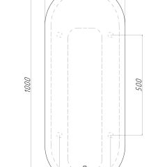 Зеркало Кито 1000х400 с подсветкой Домино (GL7047Z) в Набережных Челнах - naberezhnye-chelny.mebel24.online | фото 2