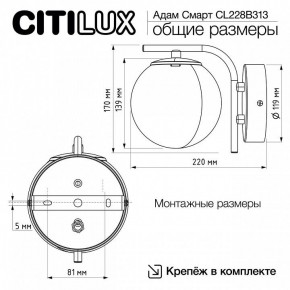 Бра Citilux Адам Смарт CL228B313 в Набережных Челнах - naberezhnye-chelny.mebel24.online | фото 8