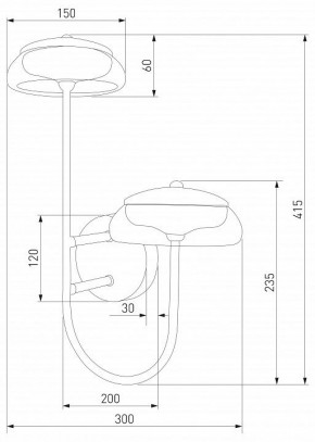 Бра Eurosvet Fungo 50388/2 LED черный в Набережных Челнах - naberezhnye-chelny.mebel24.online | фото 5