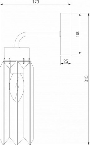 Бра Eurosvet Gilian 60163/1 никель в Набережных Челнах - naberezhnye-chelny.mebel24.online | фото 3