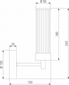 Бра Eurosvet Oriens 60166/1 латунь в Набережных Челнах - naberezhnye-chelny.mebel24.online | фото 2