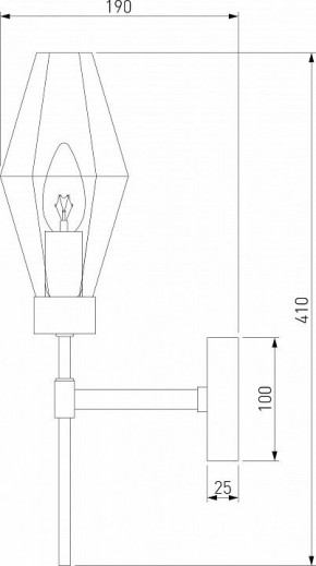 Бра Eurosvet Prism 60143/1 хром в Набережных Челнах - naberezhnye-chelny.mebel24.online | фото 2