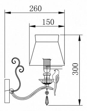 Бра Maytoni Bird ARM013-01-W в Набережных Челнах - naberezhnye-chelny.mebel24.online | фото 2