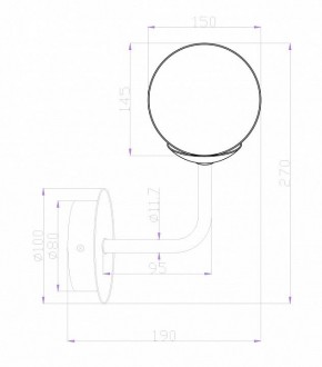 Бра Maytoni Erich MOD221-WL-01-G в Набережных Челнах - naberezhnye-chelny.mebel24.online | фото 2
