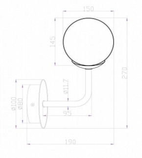 Бра Maytoni Erich MOD221-WL-01-N в Набережных Челнах - naberezhnye-chelny.mebel24.online | фото 3