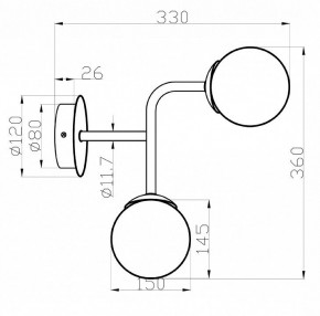 Бра Maytoni Erich MOD221-WL-02-G в Набережных Челнах - naberezhnye-chelny.mebel24.online | фото 3