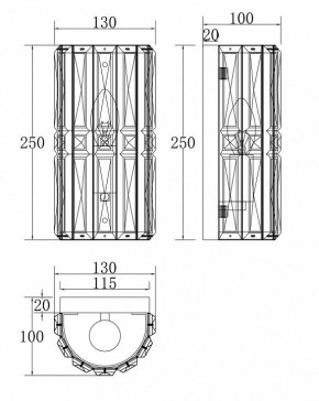 Бра Maytoni Facet MOD094WL-01G в Набережных Челнах - naberezhnye-chelny.mebel24.online | фото 3