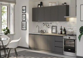 ЧЕЛСИ Кухонный гарнитур 2,0 м (Графит) в Набережных Челнах - naberezhnye-chelny.mebel24.online | фото