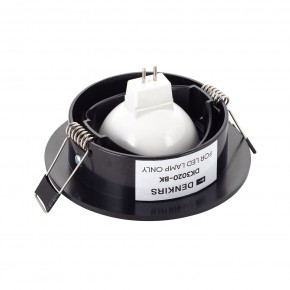 DK3020-BK Встраиваемый светильник, IP 20, 10 Вт, GU5.3, LED, черный, пластик в Набережных Челнах - naberezhnye-chelny.mebel24.online | фото 3