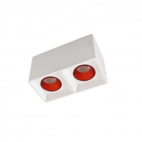 DK3085-WH+RD Светильник накладной IP 20, 10 Вт, GU5.3, LED, белый/красный, пластик в Набережных Челнах - naberezhnye-chelny.mebel24.online | фото 1