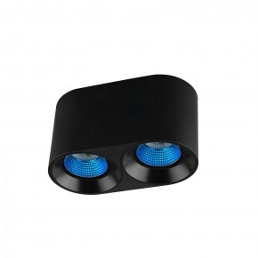 DK3096-BK+CY Светильник накладной IP 20, 10 Вт, GU5.3, LED, черный/голубой, пластик в Набережных Челнах - naberezhnye-chelny.mebel24.online | фото