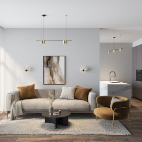 DK5060-BK+SG Бра ORBIT, IP20, 3000К, LED, 10 Вт, черный + сатинированное золото, алюминий в Набережных Челнах - naberezhnye-chelny.mebel24.online | фото 5