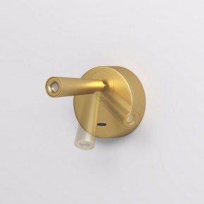 DK5072-SB Бра SHINE WALL со светодиодом, D104*H68, IP20, 3000К, 3W, RA?90, сатинированная латунь, алюминий в Набережных Челнах - naberezhnye-chelny.mebel24.online | фото 3