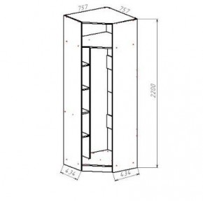 ГЕОМЕТРИЯ ГМТ.05 шкаф угловой в Набережных Челнах - naberezhnye-chelny.mebel24.online | фото 2