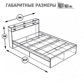 Камелия Кровать 0900, цвет венге/дуб лоредо, ШхГхВ 93,5х217х78,2 см., сп.м. 900х2000 мм., без матраса, основание есть в Набережных Челнах - naberezhnye-chelny.mebel24.online | фото 4