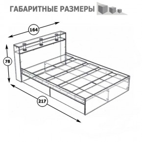 Камелия Кровать 1600, цвет белый, ШхГхВ 163,5х217х78,2 см., сп.м. 1600х2000 мм., без матраса, основание есть в Набережных Челнах - naberezhnye-chelny.mebel24.online | фото 4
