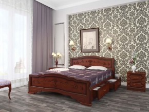 КАРИНА-6 Кровать из массива 900 (Орех) с 2-мя ящиками в Набережных Челнах - naberezhnye-chelny.mebel24.online | фото