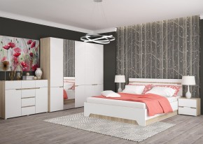 Комод 1200 АНТАЛИЯ (Сонома/Белый софт) в Набережных Челнах - naberezhnye-chelny.mebel24.online | фото 3
