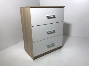 Комод 3 ящика (дуб сонома/белый) в Набережных Челнах - naberezhnye-chelny.mebel24.online | фото