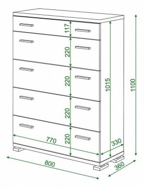 Комод Домино КМ-1 в Набережных Челнах - naberezhnye-chelny.mebel24.online | фото 3