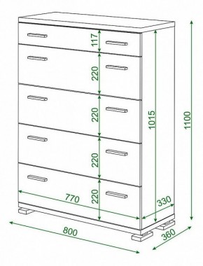 Комод Домино КМ-1 в Набережных Челнах - naberezhnye-chelny.mebel24.online | фото 2