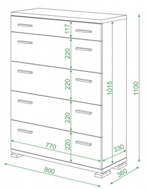 Комод Домино Лайт КМ-2 в Набережных Челнах - naberezhnye-chelny.mebel24.online | фото 2