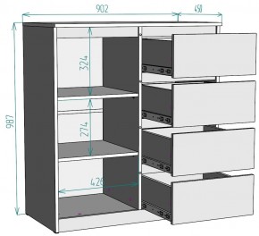 Комод Мальта K115 в Набережных Челнах - naberezhnye-chelny.mebel24.online | фото 2