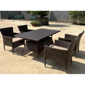 Комплект мебели из иск. ротанга AM-196B/T196 Brown 4Pcs (4+1) в Набережных Челнах - naberezhnye-chelny.mebel24.online | фото 3