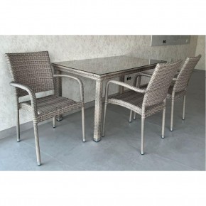 Комплект плетеной мебели T256C/Y376C-W85 Latte (4+1) + подушки на стульях в Набережных Челнах - naberezhnye-chelny.mebel24.online | фото 2