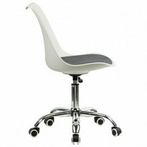 Кресло стул BRABIX "Eames MG-310 CH", хром, пластик белый, ткань серая, 532924 в Набережных Челнах - naberezhnye-chelny.mebel24.online | фото 3